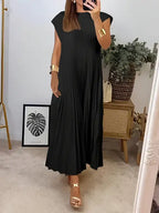 Simone | Light and Refined Pleated Dress