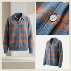 Mira™ – Soft Hoodie Blouse with Check Pattern