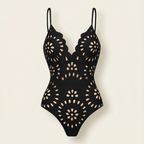 Iselle™ – Elegant V-Neck Swimsuit & Skirt Set