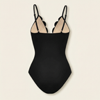 Iselle™ – Elegant V-Neck Swimsuit & Skirt Set